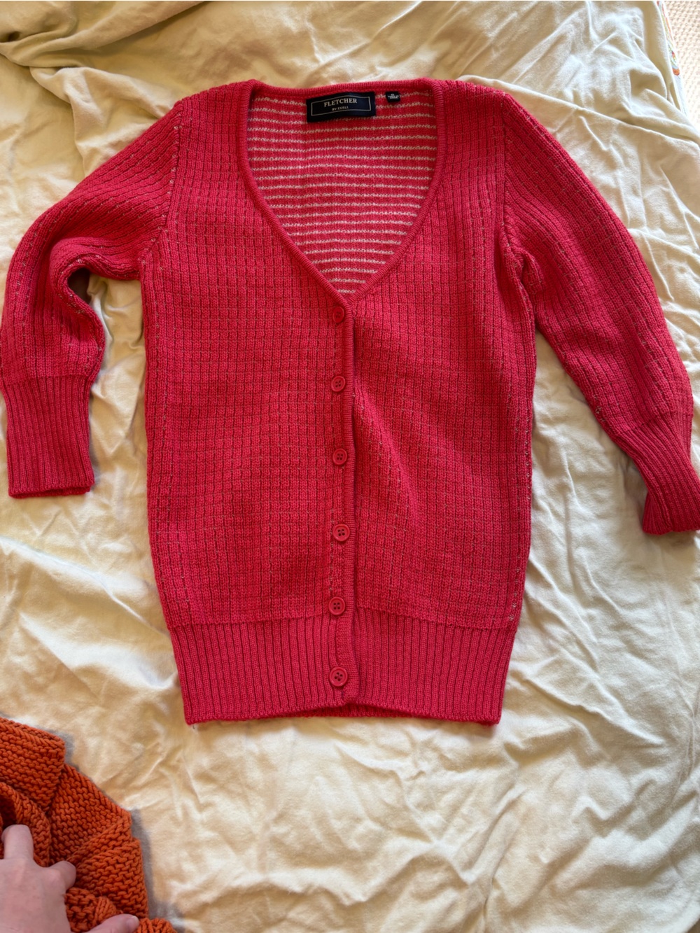 Red Cardigan Sweater from Urban Outfitters Fletcher by Lyell Wool Blend, Vintage